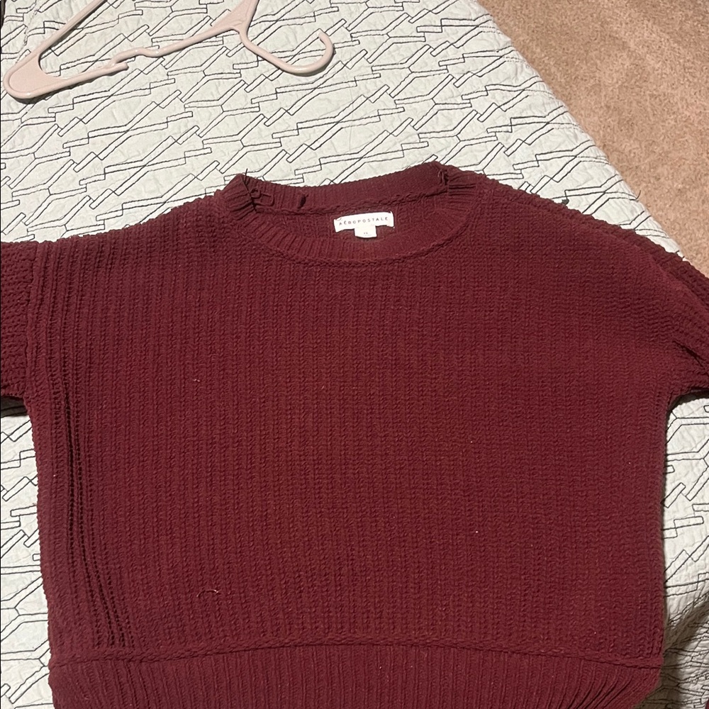 Aeropostale Women's Burgundy Sweater